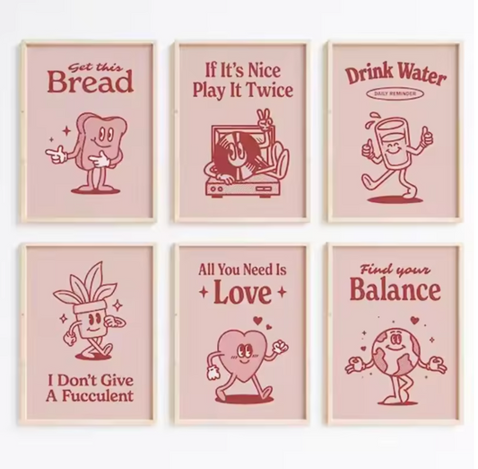 Modern Pink Printable Poster Wall Art Decoration
